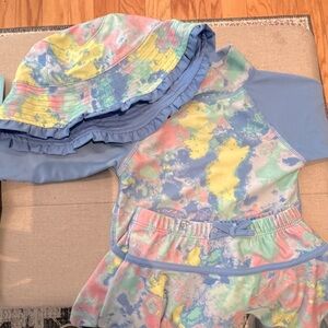 Girl's 3PC Sun & Swim Set UV Skinz
